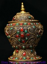 4.8" Rare Old Tibetan Filigree