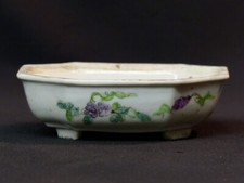 D 19èm porcelaine canton Chine pot à savon 12cm130g vide poche ravier ramequin