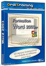 CD Rom PC FORMATION WORD 2003 xp windows Microsoft OrdiTraining top media system