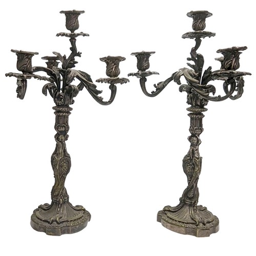 Paire chandeliers bronze - paire,