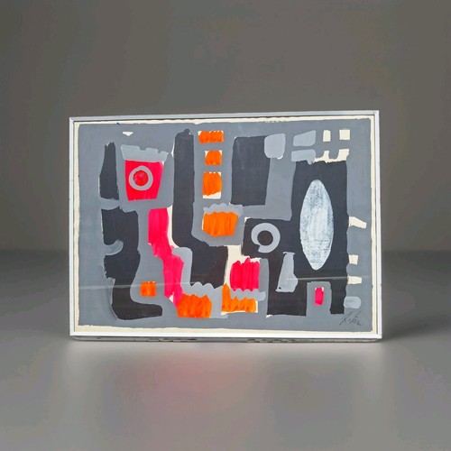 Peinture ancienne abstraite - peinture,