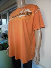 TEE SHIRT QUICKSILVER ORANGE MANCHES COURTE T M
