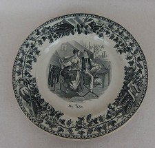 assiette parlante porcelaine