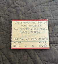 PLACE/BILLET DE SPECTACLE MARCEL MARCEAU 1985