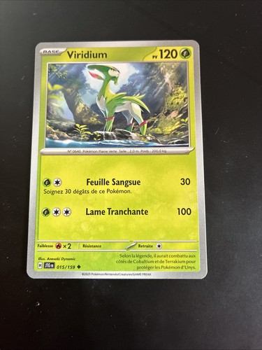 Carte pokémon viridium - carte,