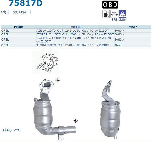 Pot catalytique opel corsa - catalytique,