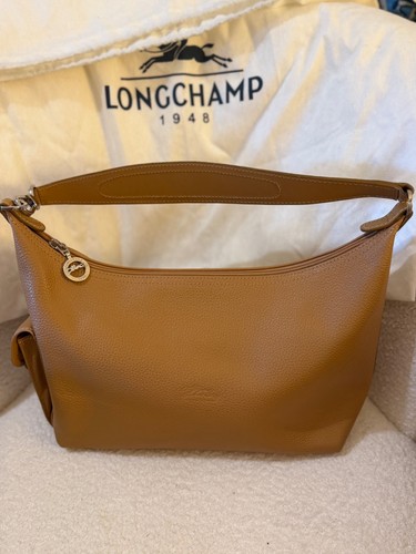 Longchamp mailbox hobo - longchamp, camel