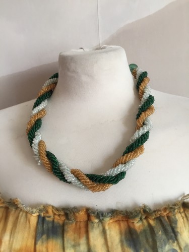 Collier perles verre - perles, de