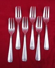 French Art Deco 6 Pastry Cake Forks Silver Plate F Frionnet Paris
