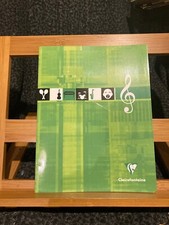 Cahier de musique 17x22 cms 56 pages portées / carreaux Clairefontaine neuf