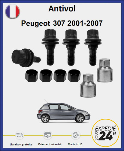 Ecrous antivol roues noir - de,