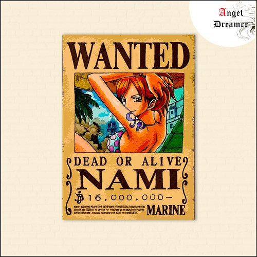 Poster one piece - wanted, nami