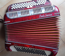 Accordéon chromatique bouton Paolo Soprani pour pièces (incomplet) ou restaurer