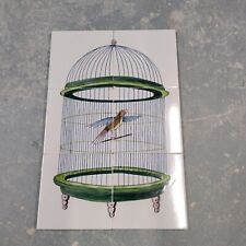 6  Anciens Carreaux Carrelages Faience De Desvres à poser 13cm Cage  Oiseau 