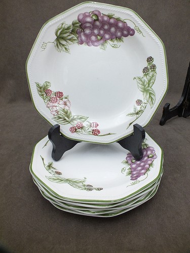 Assiettes dessert au decor - 6,