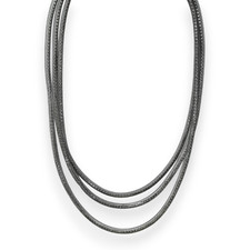 Collier fantaisie gris foncé