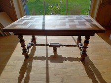 Table Marqueterie de salle à manger en bois Merisier  - Très très bon état TTBE