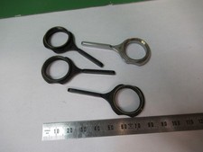 Antique Bausch Lomb Objectif Poignée Lot Microscope Pièce Comme Imprimé V7-FT-80