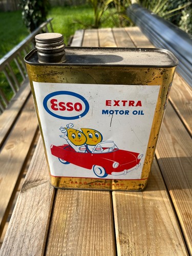 Ancien bidon huile - ancien, esso