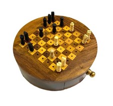 Mini jeu d'échecs rond en