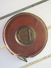 DECAMETRE ANCIEN EN CUIR, RUBAN TISSU