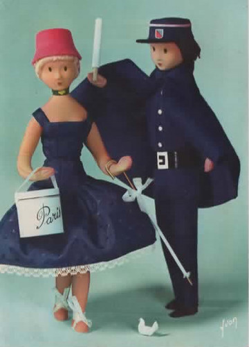 Carte postale les amoureux - carte,