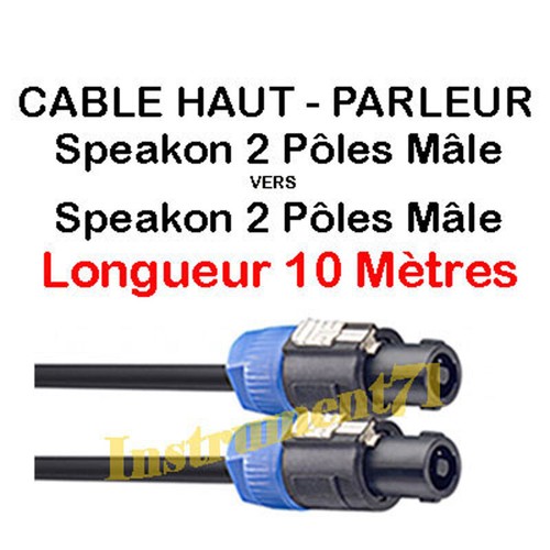 Câble haut parleur speakon - haut,