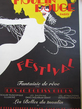 Affiche Bal du Moulin Rouge / FESTIVAL / René Gruau / En 4 couleurs 50X70cm