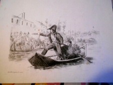 Lithographie XIXe noir et blanc par A. CHEVIGNARD  "Fusillade" 