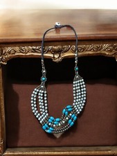 Collier Vintage Turc Pierres Naturelles & Turquoise