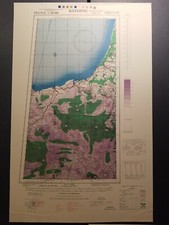 1944 Armée Américaine Aeronautic Topo Carte Bayonne France 1: 250,000 Gsgs 2738