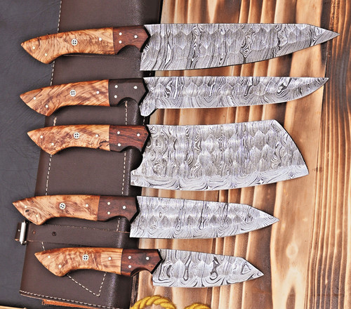Custom made damascus chef - custom,