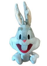 Peluche Bugs Bunny Looney Tunes 37 cm Assis Lapin Gris Blanc Warner Bros Doudou