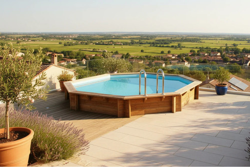Piscine bois ubbink sunwater - piscine,