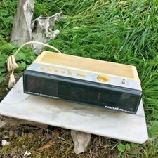 Ancien radio réveil Radialva, vintage art déco (Fonctionne)