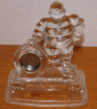 STATUE FIGURINE bibendum pneu MICHELIN en CRISTAL D'ARQUES manque MONTRE PENDULE