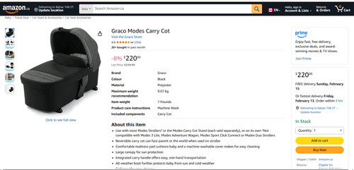 Graco modes carry - graco, cot