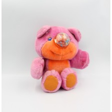 Peluche ours rose orange NOSY