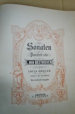 Livret ** SONATEN **pour Pianoforte solo de L. VAN BEETHOVEN