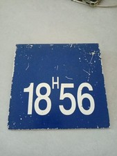  Ancienne Plaque horaire Alu