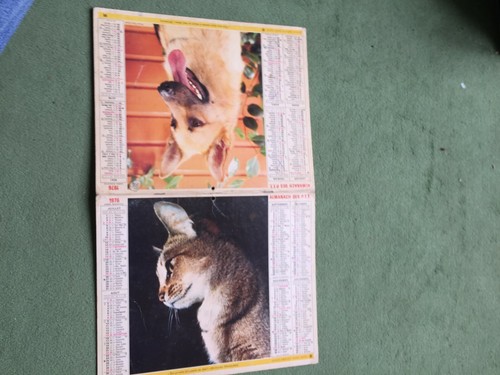 Calendrier almanach ptt 1976 - calendrier,