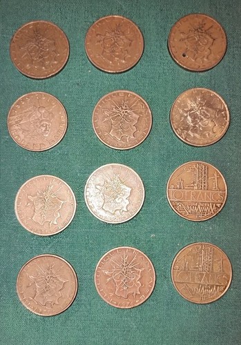 Lot pièces 10 francs - pièces,