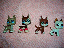 Lot de 4 Littlest pet shop dog argentin danois # 577 817 184 1519 lps chien