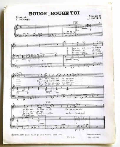 Partition vintage sheet music