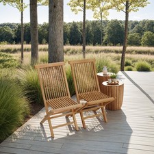 Lot de 2 chaises de jardin en