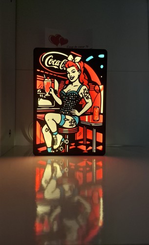 Lampe veilleuse panneau - , coca
