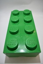 Lego Brique vert boite de rangement empilable 50 X 18 X 25  cms coffre a jouet v