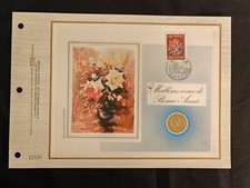 Feuillet Spécial Vœux CEF 1er jour 1977, MONACO Concours de Bouquets