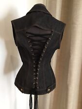 Sublime veste jeans corser dos Jean Paul Gaultier 36 jamais porté authentique 
