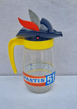 ANCIEN PICHET BROC PUBLICITAIRE EN VERRE PERNOD 45/PASTIS 51  DE 24 cm